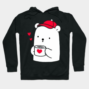 Little bear with coffee Hoodie